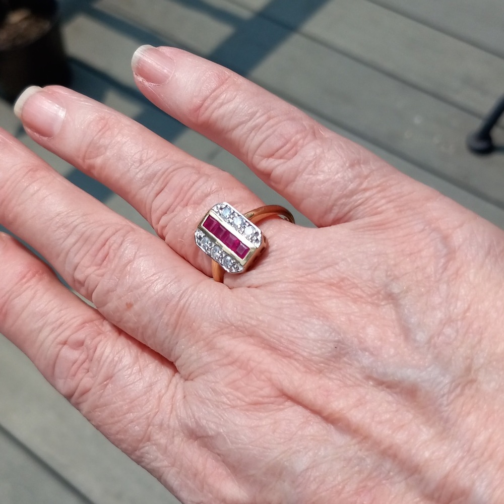 Ross Simons Ruby And Diamond Ring Size 8 - image 3